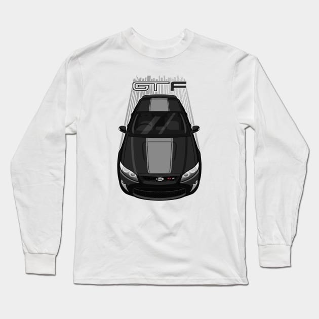 Ford Falcon GT-F 351 - Black - Silver Stripe Long Sleeve T-Shirt by V8social